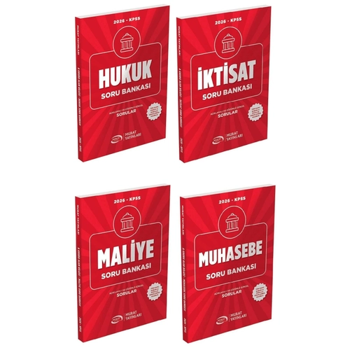 Murat 2026 KPSS A Grubu Hukuk + Muhasebe + �ktisat + Maliye Soru Bankas� 4 l� Set Murat Yay�nlar�