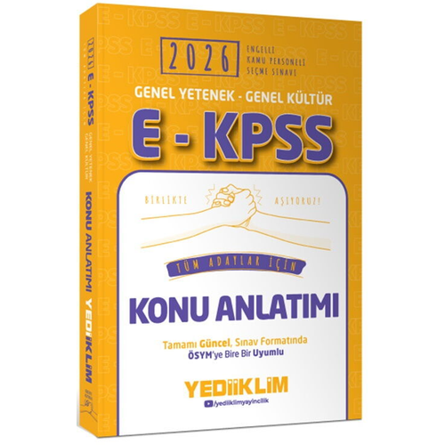 Yediiklim Yay�nlar� 2026 EKPSS Genel Yetenek Genel K�lt�r T�m Adaylar ��in Konu Anlat�m�
