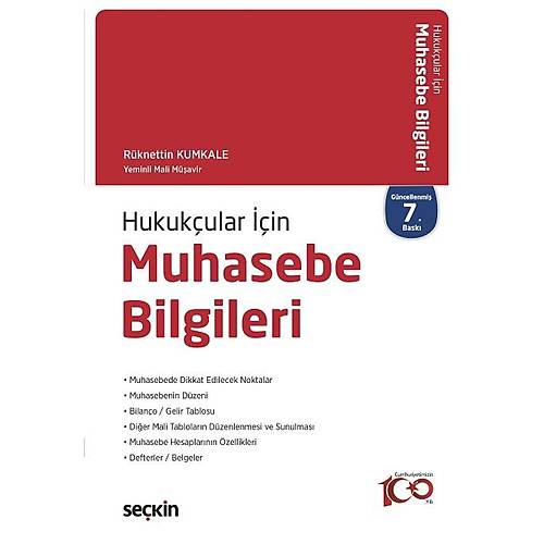 Sekin Yaynevi Hukukular in Muhasebe Bilgileri (Rknettin Kumkale)