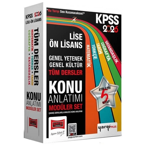 Yarg� Yay�nlar� 2026 KPSS Lise �n Lisans Konu Anlat�ml� Mod�ler Set