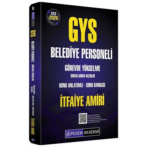 Pegem 2026 GYS Belediye Personeli �tfaiye Amiri Konu Anlat�ml� Soru Bankas� G�revde Y�kselme Pegem Akademi Yay�nlar�