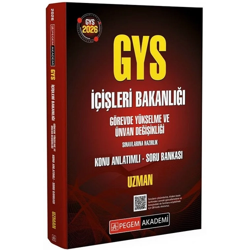 Pegem 2026 GYS ��i�leri Bakanl��� Uzman Konu Anlat�ml� Soru Bankas� G�revde Y�kselme Pegem Akademi Yay�nlar�