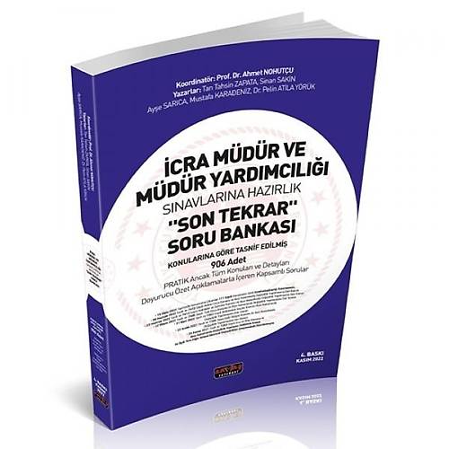 Sava Yaynlar cra Mdr ve Mdr Yardmcl Son Tekrar Soru Bankas 2022