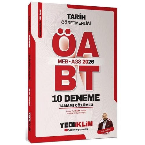 Yediiklim 2026 �ABT MEB-AGS Tarih ��retmenli�i 10 Deneme ��z�ml� - Yasin Korkut Yediiklim Yay�nlar�