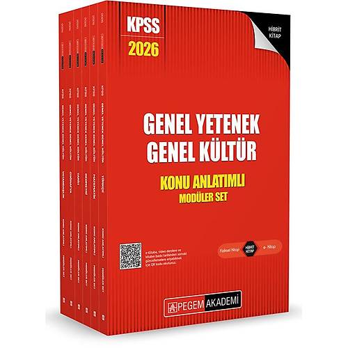 Pegem Yaynlar 2026 KPSS Genel Yetenek Genel Kltr Konu Anlatml Modler Set