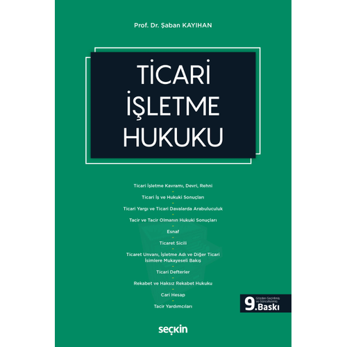 Se�kin Yay�nevi Ticari ��letme Hukuku (�aban Kay�han) �aban Kay�han