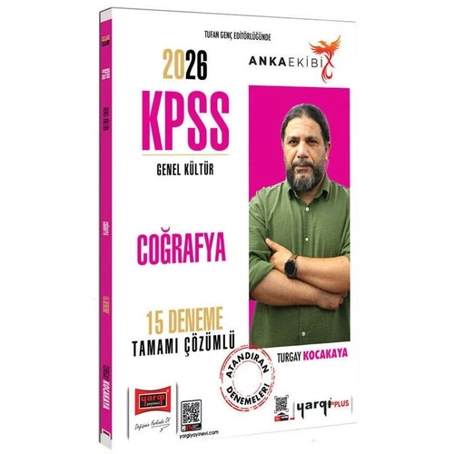 Yarg� 2026 KPSS Co�rafya 15 Deneme ��z�ml� Anka Ekibi - Turgay Kocakaya Yarg� Yay�nlar�