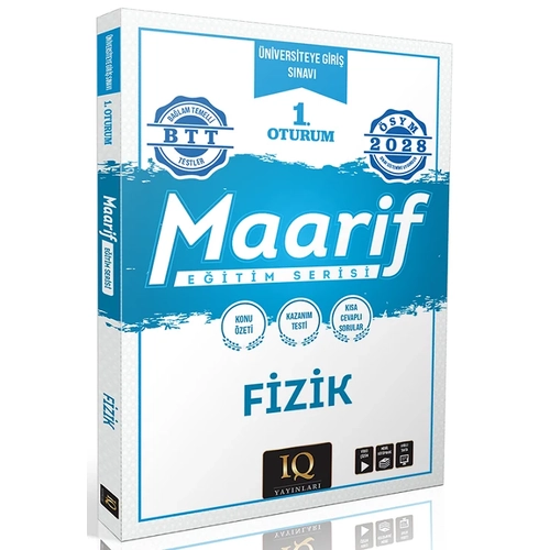IQ Yay�nlar� 2028 YKS TYT Fizik Maarif E�itim Serisi 1. Oturum IQ Yay�nlar�