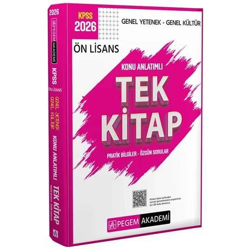 Pegem 2026 KPSS �n Lisans Konu Anlat�ml� Tek Kitap Pegem Akademi Yay�nlar�