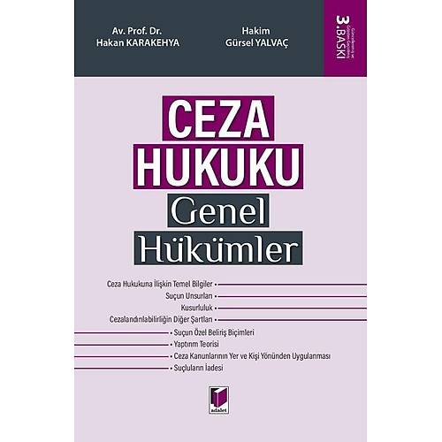 Adalet Yay�nlar� Ceza Hukuku Genel H�k�mler Hakan Karakehya, G�rsel Yalva� Adalet Yay�nevi May�s 2026 (Hakan Karakehya)