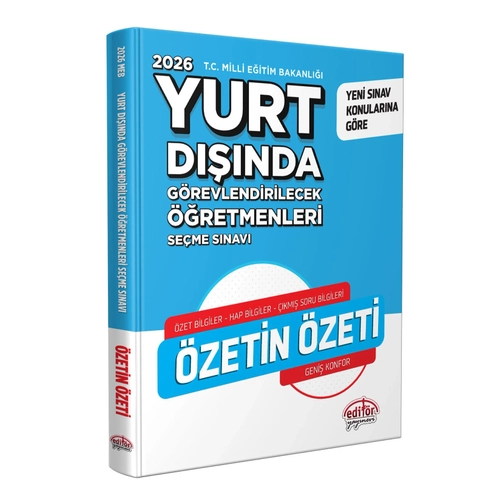 Edit�r Yay�nlar� 2026 MEB Yurt D���nda G�revlendirilecek ��retmenleri Se�me S�nav� �zetin �zeti