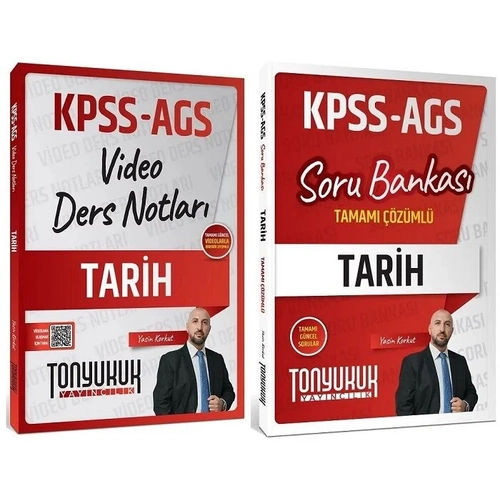 Tonyukuk 2026 KPSS MEB-AGS Tarih Video Ders Notlar� + Soru Bankas� 2 li Set - Yasin Korkut Tonyukuk Yay�nc�l�k