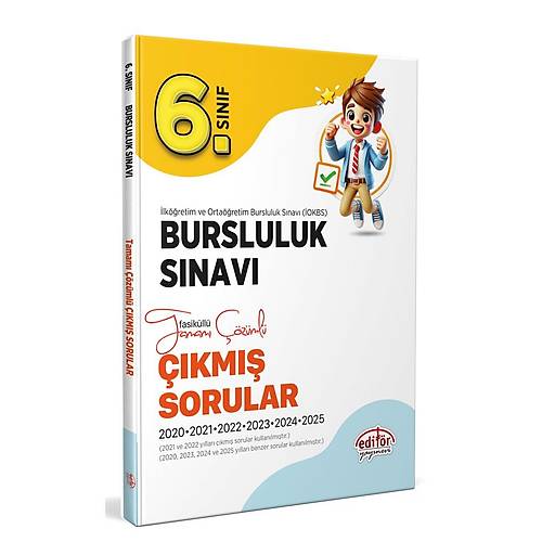 Edit�r Yay�nevi 2026 6. S�n�f Bursluluk S�nav� Tamam� ��z�ml� ��km�� Sorular 6.-Bask� Y�l� 2026