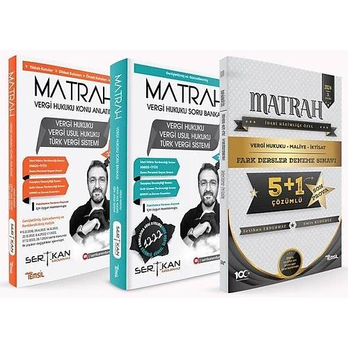 Temsil 2025 MATRAH Vergi Hukuku Konu + Soru Bankas� + 6 Deneme Set - Sertkan Erdurmaz