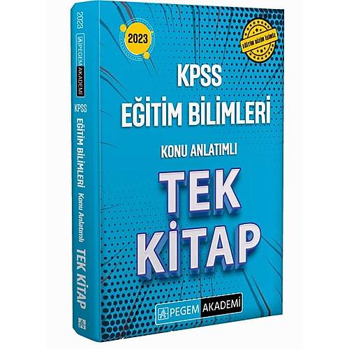 Pegem 2023 KPSS Eitim Bilimleri Konu Anlatml Tek Kitap