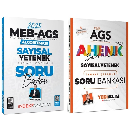 Yediiklim + ndeks 2025 MEB-AGS Saysal Yetenek Soru Bankas 2 li Set - Mehmet Bilge Ydz, Metin imek