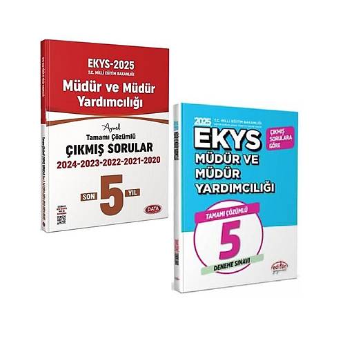 Data Yaynlar 2025 MEB EKYS Son 5 Yl km Sorular+Editr 2025 MEB EKYS  5 Deneme Seti(2Kitap)