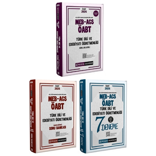 Pegem 2026 �ABT MEB-AGS T�rk Dili ve Edebiyat� ��retmenli�i Konu + Soru Bankas� + 7 Deneme 3 l� Set Pegem Akademi Yay�nlar�