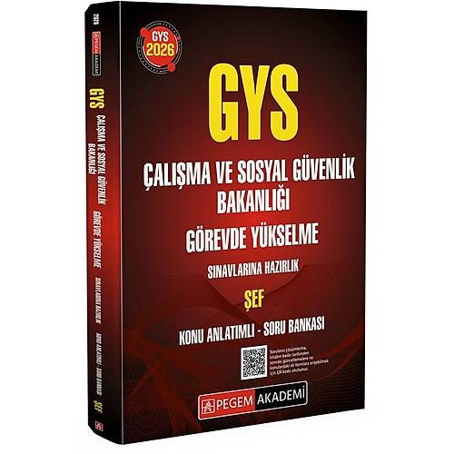 Pegem 2026 GYS �al��ma ve Sosyal G�venlik Bakanl��� �ef Konu Anlat�ml� Soru Bankas� G�revde Y�kselme Pegem Akademi Yay�nlar�