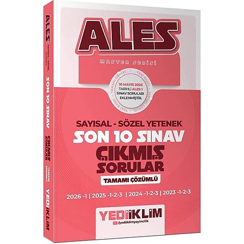 Yediiklim 2026 ALES Master ��km�� Sorular Son 10 S�nav ��z�ml� Yediiklim Yay�nlar�