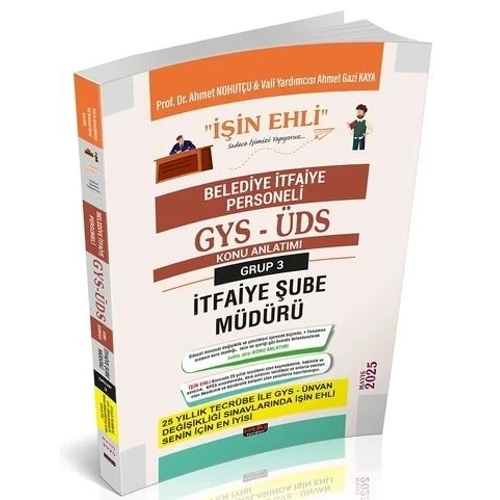 Sava� 2025 GYS �DS Belediye Grup 3 �tfaiye �ube M�d�r� ���N EHL� Konu Anlat�m� G�revde Y�kselme �nvan De�i�ikli�i - Ahmet Nohut�u Sava� Yay�nlar�