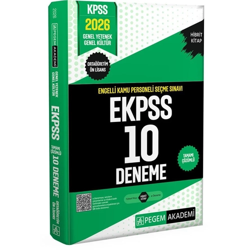 Pegem 2026 EKPSS Lise Orta��retim �n Lisans 10 Deneme ��z�ml� Pegem Akademi Yay�nlar�