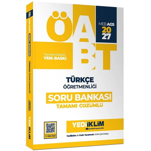 Yediiklim 2027 �ABT MEB-AGS T�rk�e ��retmenli�i Soru Bankas� ��z�ml� Yediiklim Yay�nlar�