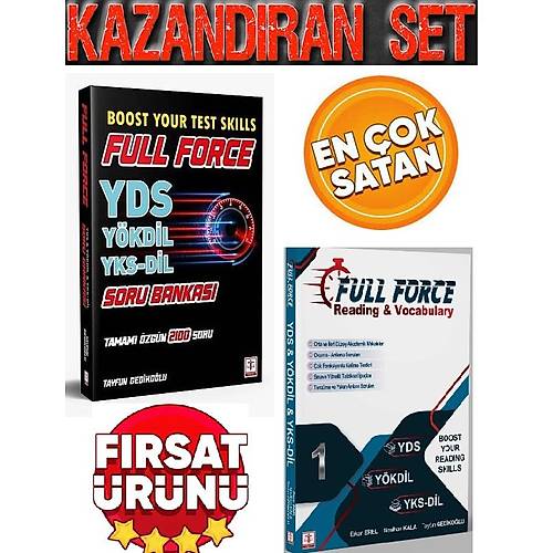 Full Force YDS Ykdil Yks-Dil 2100 Soru Bankas& Full Force Reading&Vocabulary 1