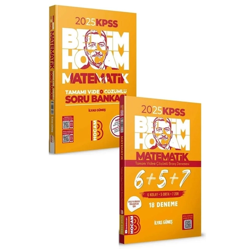Benim Hocam 2025 KPSS Matematik Soru Bankas + 18 Deneme 2 li Set lyas Gne