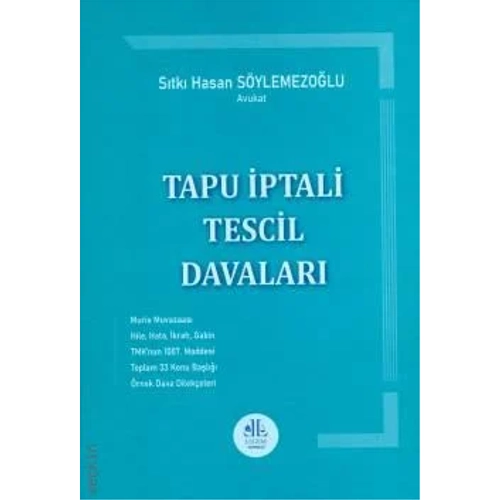 Legem Yaynclk Tapu ptali Tescil Davalar Stk Hasan Sylemezolu