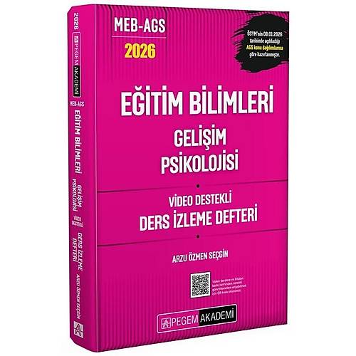 YEN� AGS - Pegem 2026 MEB-AGS E�itim Bilimleri Geli�im Psikolojisi Ders �zleme Defteri Pegem Akademi Yay�nlar�