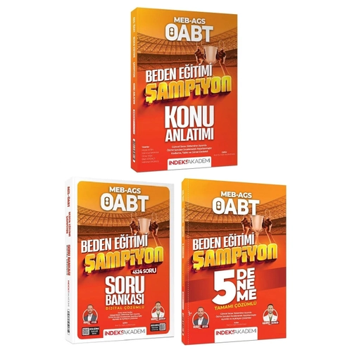 �ndeks Akademi 2026 �ABT MEB-AGS Beden E�itimi �ampiyon Konu Anlat�m� + Soru Bankas� + 5 Deneme 3 l� Set - Murat Ayd�n �ndeks Akademi Yay�nc�l�k