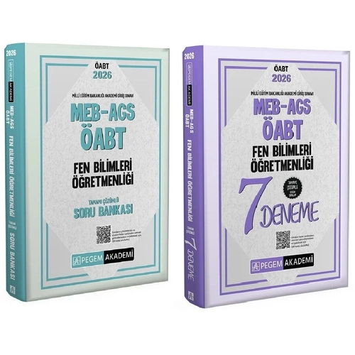 Pegem 2026 �ABT MEB-AGS Fen Bilimleri ��retmenli�i Soru Bankas� + 7 Deneme 2 li Set Pegem Akademi Yay�nlar�