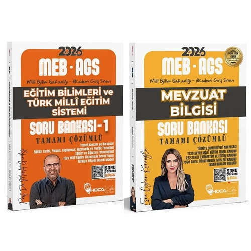 YEN� AGS - Hoca Kafas� 2026 MEB-AGS E�itim Bilimleri ve T�rk Milli E�itim Sistemi + Mevzuat Bilgisi Soru Bankas� 2 li Set - Mevl�t G�nd�z, Esra �zkan Karao�lu Hoca Kafas� Yay�nlar�