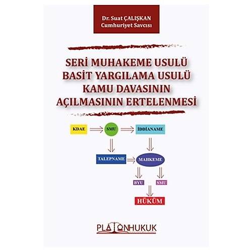 Platon Hukuk Seri Muhakeme Usul Basit Yarglama Usul Kamu Davasnn Almasnn Ertelenmesi Suat alkan