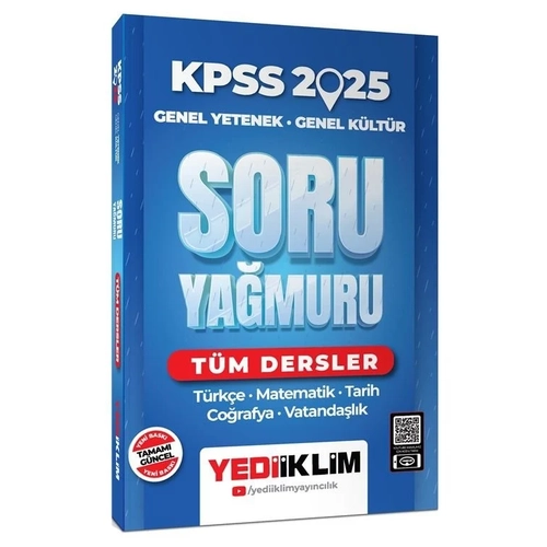 Yediiklim Yaynlar 2025 KPSS Genel Yetenek Genel Kltr Tm Dersler Soru Yamuru Soru Bankas