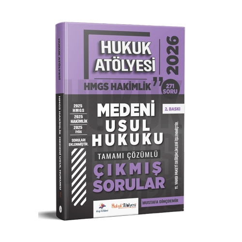 Dizgi Kitap 2026 Hukuk At�lyesi HMGS Hakimlik Medeni Usul Hukuku ��km�� Sorular ��z�ml� - Mustafa Din�demir Dizgi Kitap