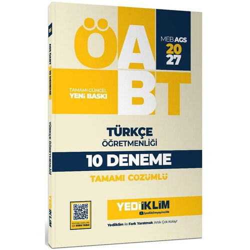 Yediiklim 2027 �ABT MEB-AGS T�rk�e ��retmenli�i 10 Deneme ��z�ml� Yediiklim Yay�nlar�