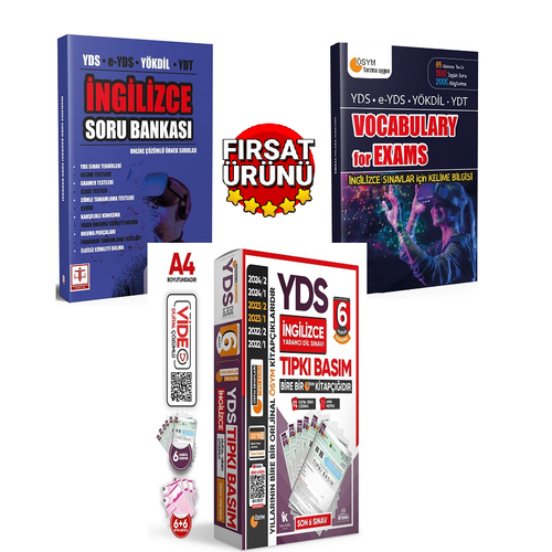 nformal Yaynlar Yds ngilizce Son 6 Snav km Sorular+Tercih Yaynlar YDS ngilizce Soru Bankas+Tercih Yaynlar Vocabulary For Exams ngilizce Soru Bankas Seti(3Kitap)
