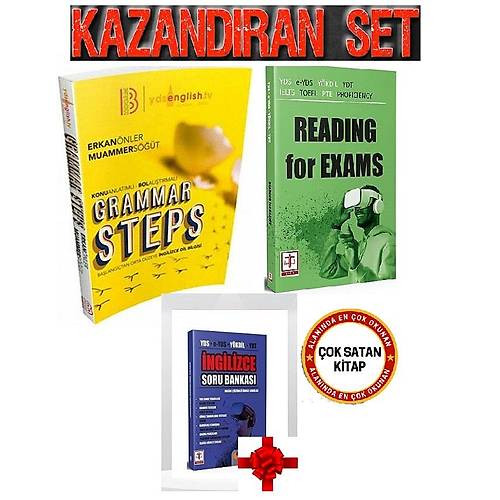 Grammar Steps Balangtan Orta Seviyeye Konu Kitab  Erkan nler-Reading For Exams-Yds Soru Bankas 3 kitap