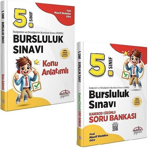 Editr Yaynlar 5. Snf Bursluluk Snav Konu Anlatml+Soru Bankas Seti(2Kitap)