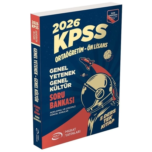 Murat 2026 KPSS Lise Orta��retim �n Lisans Soru Bankas� 5 Ders Tek Kitap ��z�ml� Murat Yay�nlar�