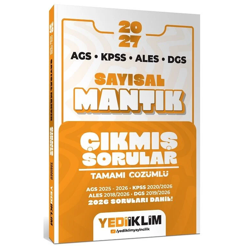Yediiklim 2027 KPSS MEB-AGS ALES DGS Say�sal Mant�k ��km�� Sorular ��z�ml� Yediiklim Yay�nlar�