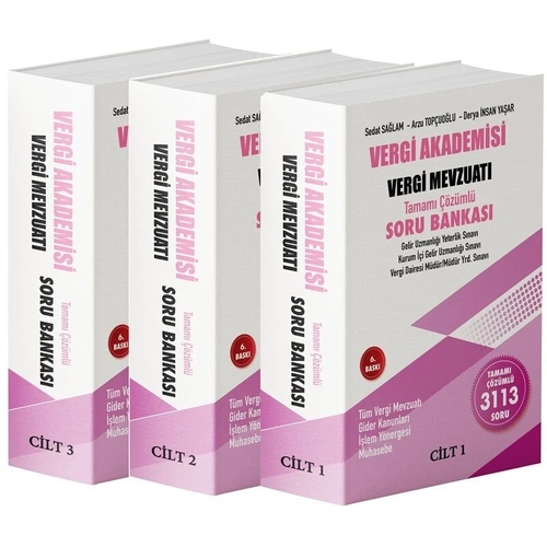 Akfon Vergi Akademisi Vergi Mevzuat� Soru Bankas� ��z�ml� 3 Cilt 6. Bask� Akfon Yay�nlar�