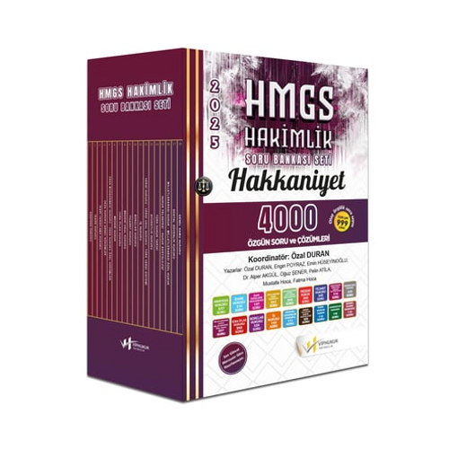 V�P Hukuk 2025 HAKKAN�YET HMGS Hakimlik Soru Bankas� Seti ��z�ml� V�P Hukuk Yay�nc�l�k