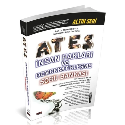 Sava� 2025 ATE� �nsan Haklar� ve Demokratikle�me Soru Bankas� ��z�ml� 6. Bask� - Ahmet Nohut�u Sava� Yay�nlar�