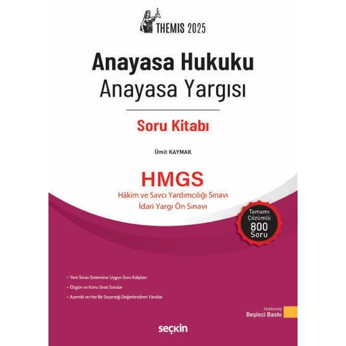 THEMIS 2025 HMGS Anayasa Hukuku Soru Kitab mit Kaymak