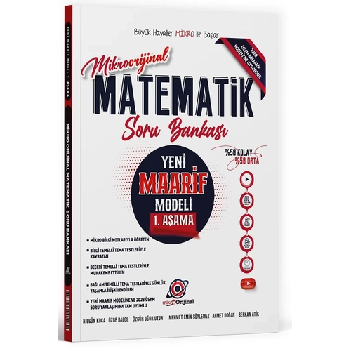 Orijinal 2028 YKS TYT Matematik Mikro Orijinal Soru Bankas� 1. A�ama Orijinal Yay�nlar�