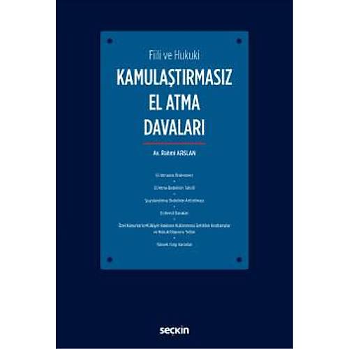 Sekin Yaynclk Kamulatrmasz El Atma Davalar (Rahmi Arslan)