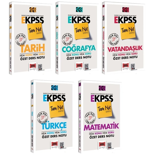 Yarg� 2026 EKPSS Hem Konu Hem Soru �zet Ders Notu Tam Not Serisi 5 li Set Yarg� Yay�nlar�